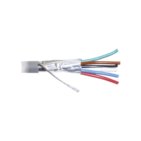 Bobina de 305 Metros (1000 Pies) de Cable 8 Conductores, 22 AWG, Tipo CMR, de Color Gris para Aplicaciones en Alarmas de Intr...