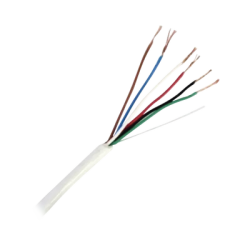 Bobina de Cable de 152 Metros (500 Pies) de 6 x 20 AWG / Blindado / Color Blanco / Aplicaciones en Control de Acceso, Audio e...
