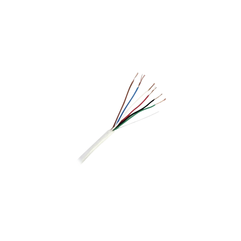 Bobina de Cable de 152 Metros (500 Pies) de 6 x 20 AWG / Blindado / Color Blanco / Aplicaciones en Control de Acceso, Audio e...
