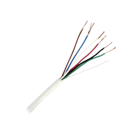 Bobina de Cable de 152 Metros (500 Pies) de 6 x 20 AWG / Blindado / Color Blanco / Aplicaciones en Control de Acceso, Audio e...