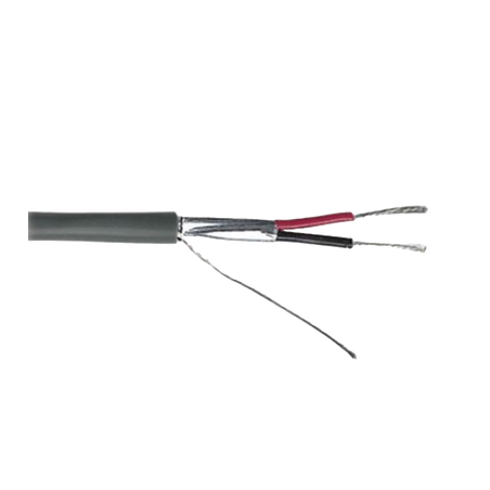 Cable Calibre 22 / 2 Conductores / Blindado / 305 Metros (1000 Pies) / Riser / UL / Color Gris / Hecho en México
