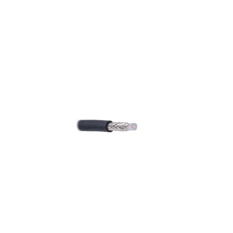 Cable Coaxial RG Broadcast RG58USYS, 20 AWG, Blindaje de Malla Trenzada de Cobre EstaÑado (CuSn) 96%, Aislante de Polietileno...