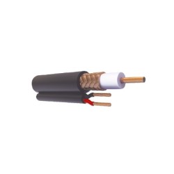 Bobina de 305 Metros (1000 Pies) de Cable RG59 Siamés, Malla de Cobre y Aluminio, CCA, Hecho en México, Optimizado para HD, P...