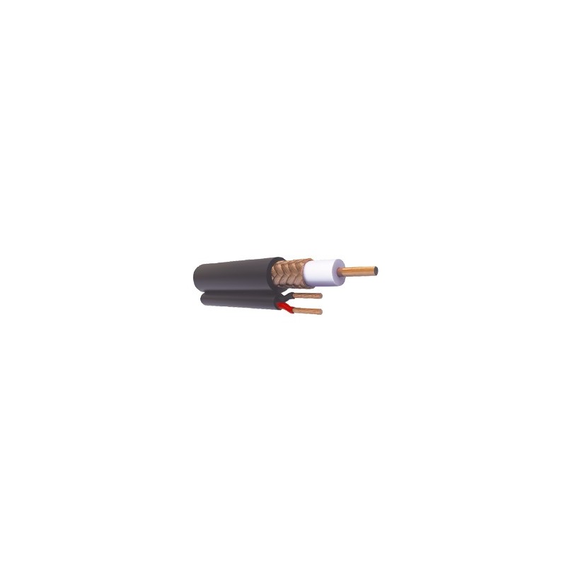Bobina de 305 Metros (1000 Pies) de Cable RG59 Siamés, Malla de Cobre y Aluminio, CCA, Hecho en México, Optimizado para HD, P...