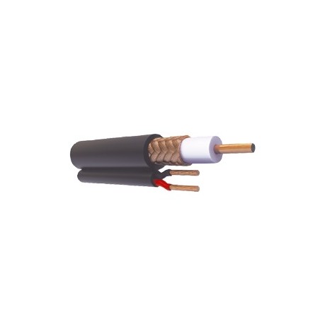 Bobina de 305 Metros (1000 Pies) de Cable RG59 Siamés, Malla de Cobre y Aluminio, CCA, Hecho en México, Optimizado para HD, P...