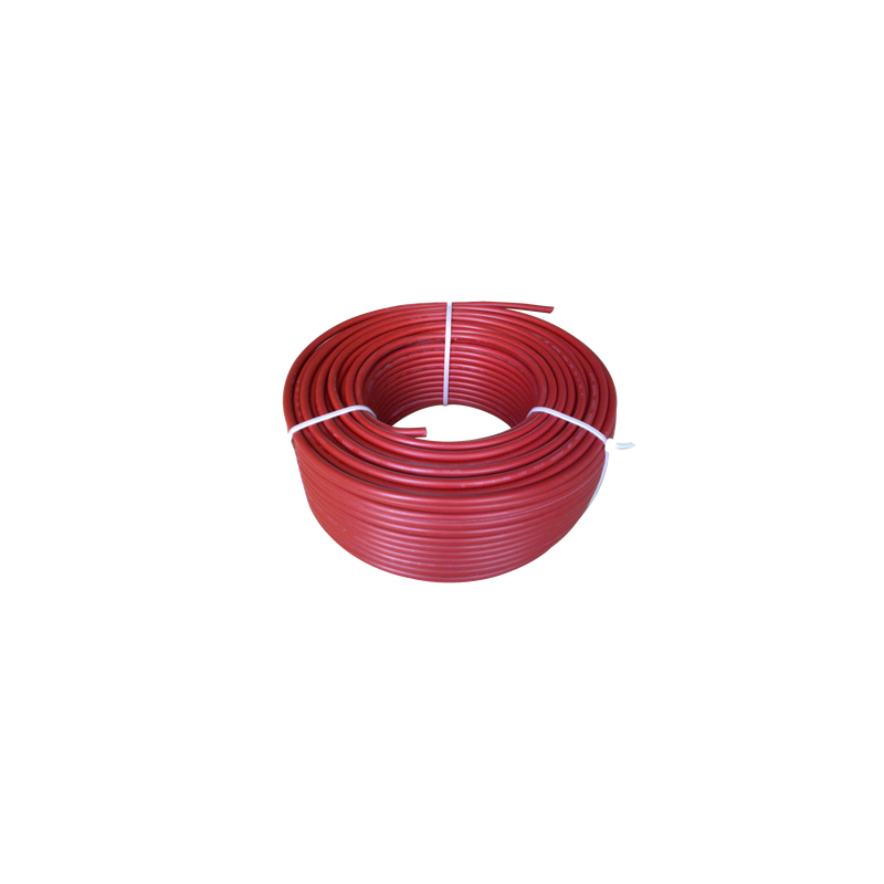 Bobina de 100 metros / Cable fotovoltaico / Rojo / Recubrimiento XLPE / 4mm² / 12 AWG / Hasta 1,800 Vcc