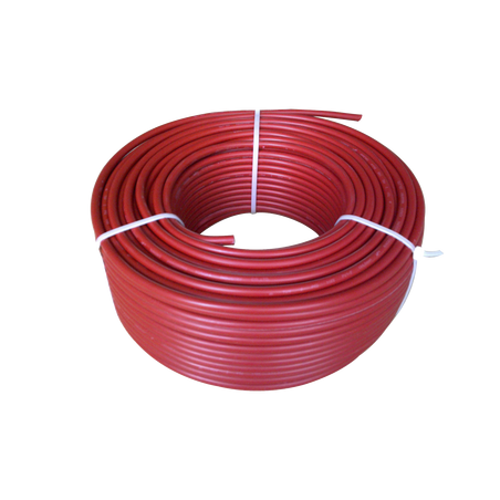 Bobina de 100 metros / Cable fotovoltaico / Rojo / Recubrimiento XLPE / 4mm² / 12 AWG / Hasta 1,800 Vcc