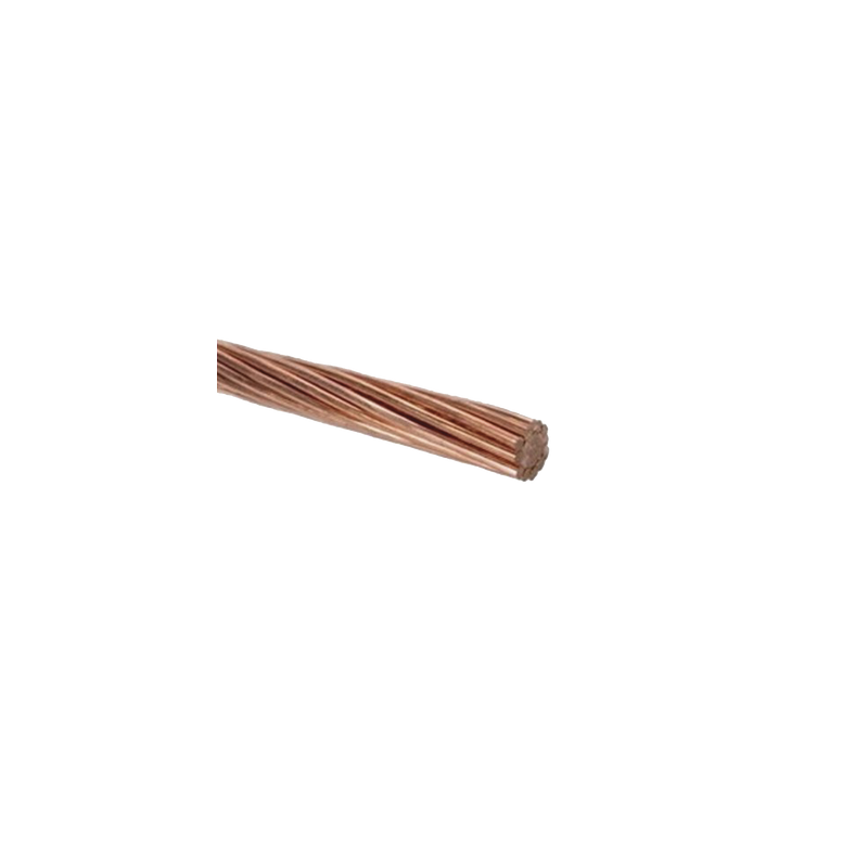 Cable Eléctrico de Cobre Desnudo Semiduro 7 Hilos, Cal. 2 AWG, Rollo de 100 m.