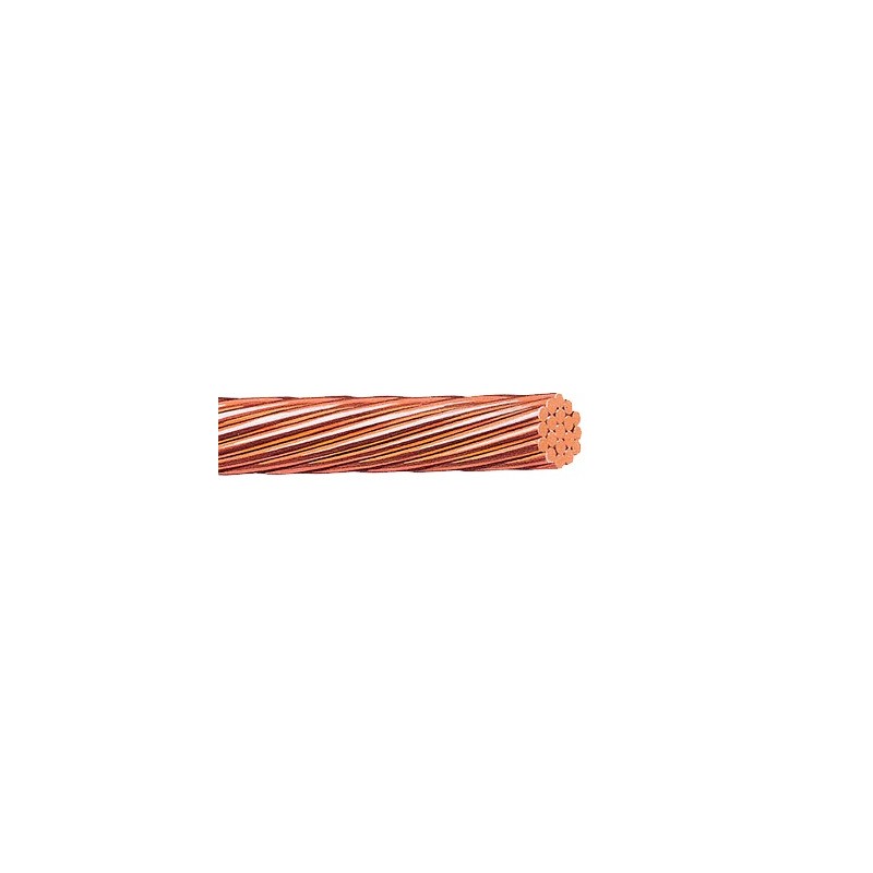 Cable Eléctrico de Cobre Desnudo Calibre 2/0 AWG 19 Hilos (100 metros).