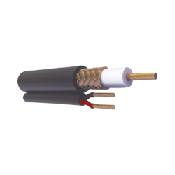 ( Venta x Metro ) Cable Coaxial RG59 Siamés, Malla de Cobre y Aluminio, Hecho en México, Optimizado para HD+ 2 Hilos Calibre 20