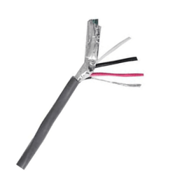 Cable Multiconductor CMR Shielded 3C/18 AWG / Blindaje Cinta Maylar Aluminizada + Dren / Cubierta PVC Riser Antiflama / 300V ...